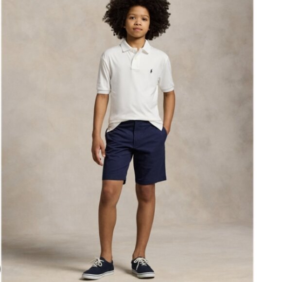 HOLLISTER Shorts Boy's Navy Blue - Flat Front Shorts 9" - size 26 - Picture 1 of 5